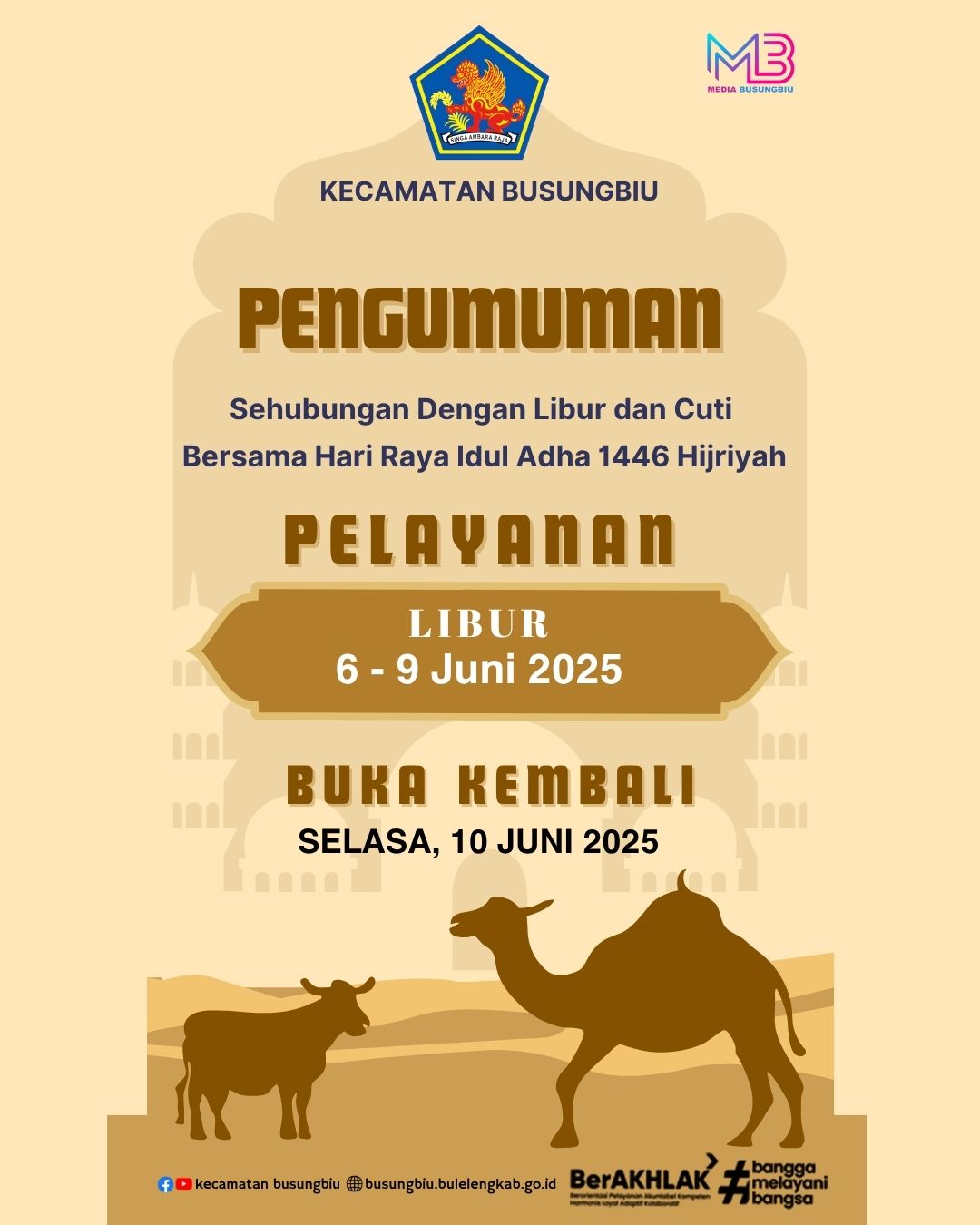 Libur Nasional dan Cuti Bersama Hari Raya Idul Adha 1446 Hijriyah